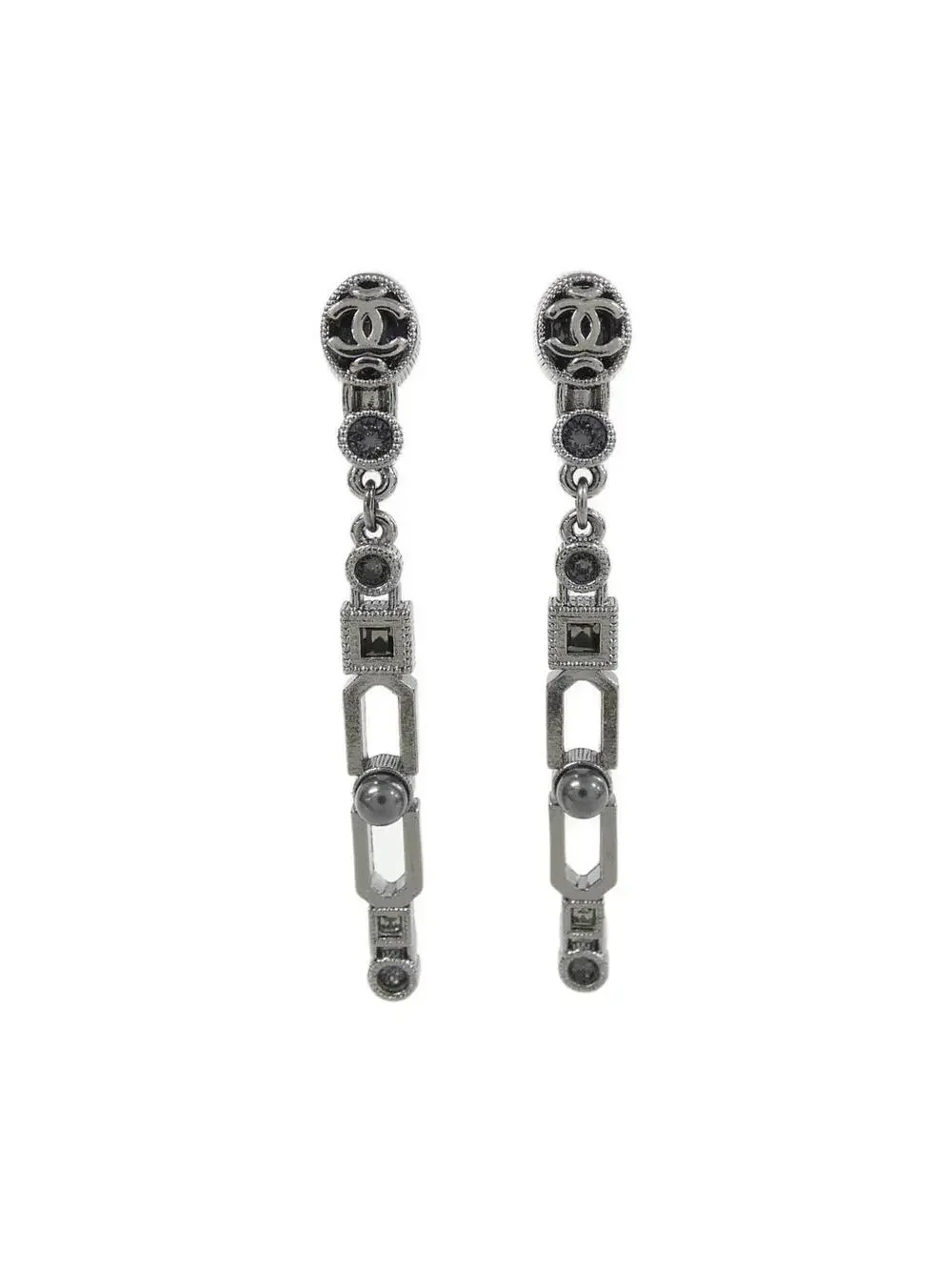 Chanel Earrings Silver-Tone Metal #327497C90B